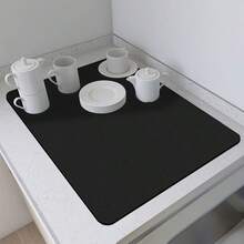 1 tấm lót thấm hút bằng gel silica màu trơn, chịu nhiệt, dùng cho chén đĩa, bát đĩa, máy pha cà phê, thích hợp cho nhà bếp, bàn ăn, quầy cà phê, phụ kiện nhà bếp. - Nhiều màu - Xem 10