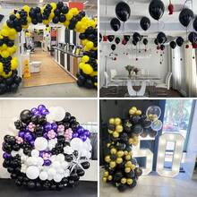 30 Stück 12 Zoll matte schwarze Latex Luftballons mit Bändern, für Männer, Jungen, Frauen, Mädchen, Geburtstag, Abschluss, Neujahr, Ruhestand, Halloween, Weihnachten, Jahrestag Dekorationen - 18 YEARS - Übersicht 7