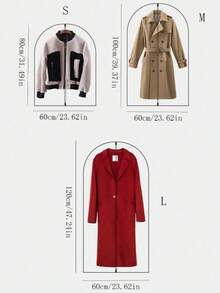 5pcs/1PC Set Of Clothes Dust Covers Hanging Pockets For Clothes, Long Style Down Jacket Suit Home Transparent Coat Bag - Multicolor - View 5
