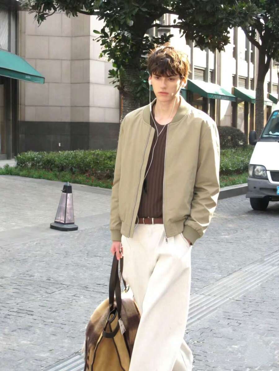 SUN CAI New Men's Casual Jacket Made With Imported Fabric - Màu Khaki - Xem 1