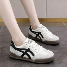 Unisex Casual Sneakers, New Spring/Autumn Student Sports Shoes, Women's Versatile White Vulcanized Shoes, Popular Trainers - Beige - View 3