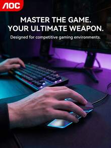 AOC Gaming Mouse, Four DPI Settings With One-Button Switching, Dynamic RGB Lighting Effects, Ergonomic Grip Design, Anti-Slip And Wear-Resistant E-Sports Mouse. - View 7