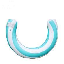 1 chiếc phao bơi hình bán nguyệt chữ U bơm hơi, phao bơi bơm hơi hình vòm sọc PVC dày dặn, thích hợp cho tiệc bể bơi, vui chơi trên bãi biển. - A - Xem 12