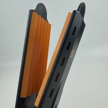 Rizador, plancha para trenzas, flequillo voluminizador, plancha de pelo de doble uso, rizador de cabeza alta, portátil. - Negro - Ver 3