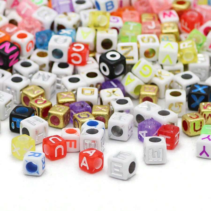 100 hạt acrylic, hạt rời dùng để tự làm trang sức, vòng cổ, vòng tay, mặt dây chuyền xe hơi.