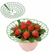10 piezas de soportes para fresas verdes - Accesorios de jardinería anticorrosión, diseño de rejilla abierta que promueve la circulación de aire, evita la pudrición, ayuda a que la fruta crezca de manera saludable - Ideal para entusiastas de la jardinería y las plantas, un asistente de plantación - Multicolor - Ver 6