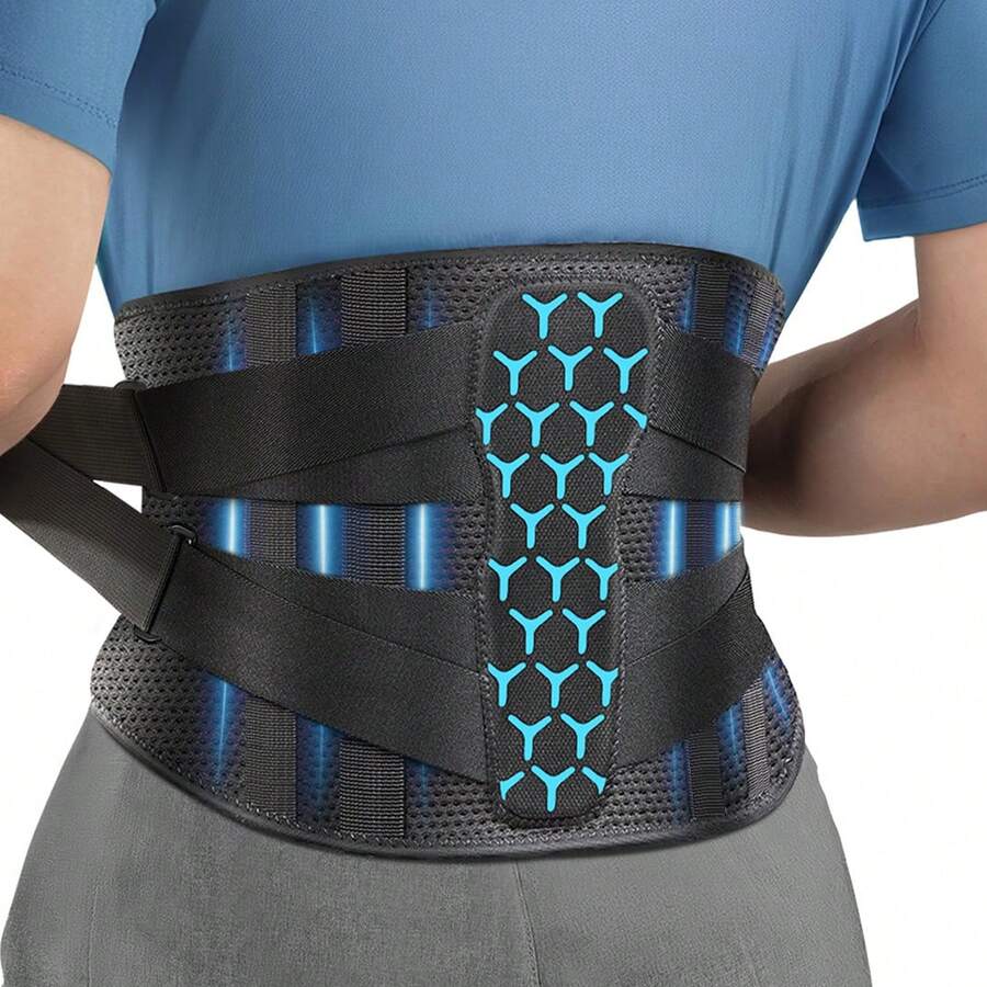 Đai đỡ lưng ergonomic dành cho vùng thắt lưng – Đai hỗ trợ thắt lưng có thể điều chỉnh với lớp đệm 3D, dành cho nam và nữ.
