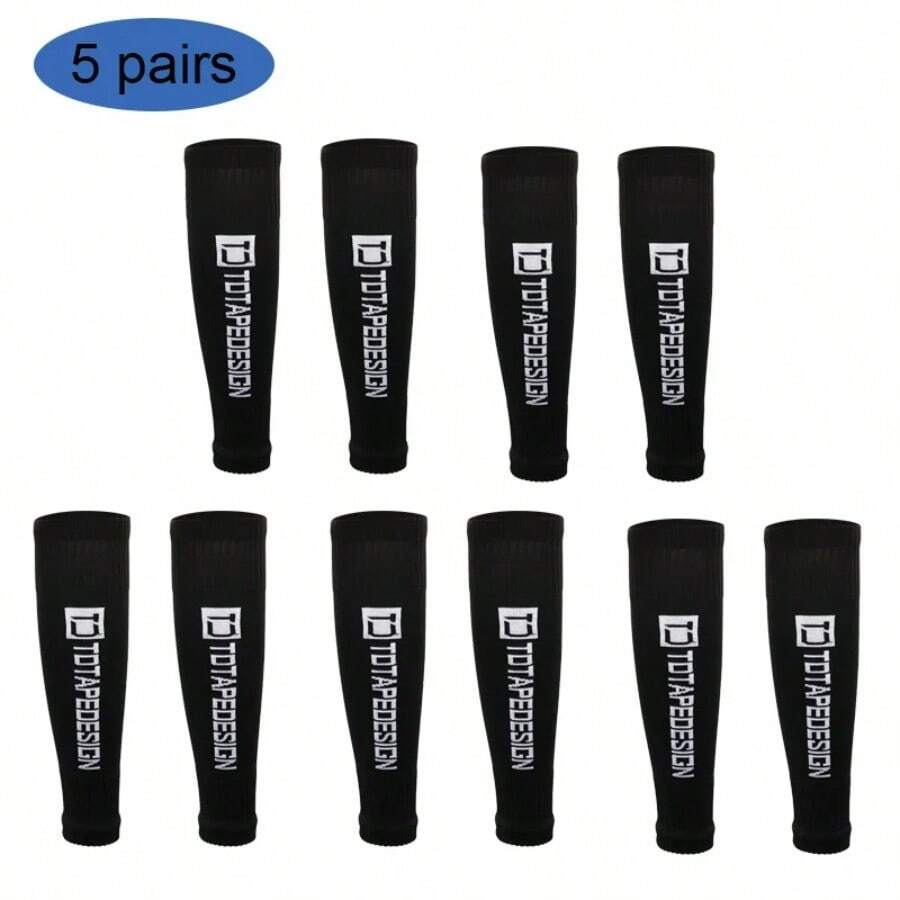 5 Pairs New Football Socks Shin Pads Leg Cover Men Women Grip Cutsocks - Multicolor - View 1