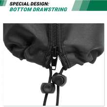 Patio Umbrella Cover, 420D Waterproof Oxford Fabric Vertical Umbrella Cover With Zipper & Drawstring, Dustproof UV-Resistant Outdoor Umbrella Cover For 7'-9' Straight Patio Umbrellas, Fits Up To 190cm Height & 50cm Diameter - Black - View 4
