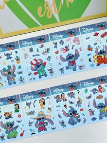 Disney 8张莉萝与史迪奇卡通贴纸，防水PVC卡通装饰贴纸，适用于行李箱、吉他、水瓶、手机壳、笔记本电脑、礼品等。 - 莉蘿與史迪奇 - 查看 2
