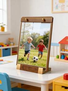 OBOVAY 1 Set de álbum de fotos reversible, adecuado para decoración de habitación de bebé, puede almacenar fotos y registrar momentos preciosos, con plataforma de base de madera estable - Multicolor - Ver 9