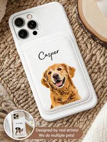 Custom Pet Phone Case Wallet With Card Holder MagSafe Compatible With Pet Photo + Name Personalized Phone Case Custom Cat Phone Case - Multicolor - View 4