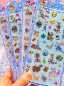 Disney Bộ sticker 3D/tự làm hình động vật thành phố, sticker 3D dập nổi dạng rời, sticker hình kẹo chảy, sticker sách vui nhộn, sticker dập nổi có họa tiết, sticker hoạt hình dễ thương, sticker dập nổi 3D dày dặn với hiệu ứng 3D mạnh mẽ, sticker ghép hình thủ công dùng để trang trí nhật ký, hộp bút chì, phong bì, hộp quà, khung ảnh. - Nhiều màu - Xem 9