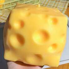 1pc Cheese Squeezy - Large Cheese - Stress Relief Toy - Squeeze Toy - Soft Toy - Squishy Toy - Fidget Toy - Toys - Travel Toys - Classroom Fidget Toys - Bath Toys - Stationery Stress Ball, Birthday,, Easter, Eve,,, Toys, Games, Easter - Màu vàng - Xem 9