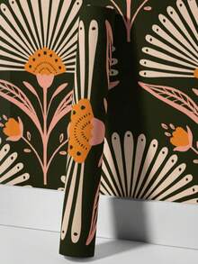 Self-Adhesive Wallpaper, Ready-To-Use, Removable, Made Of Vinyl Material, With Bohemian And Modern Minimalist Styles, Featuring Textured Design, Ideal For Wall Decor And DIY Projects. Its Thickened Design, Oil-Resistant, Moisture-Proof, And Easy-To-Clean Properties Make It An Excellent Choice For Home Decor. - Spring Peony - View 9