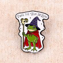 卡通动物猫浣熊水獭珐琅徽章趣味语录胸针翻领别针徽章背包服装配饰时尚珠宝朋友礼物 - 黑色 - 查看 9