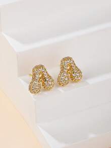 1 Đôi bông tai chữ cái tiếng Anh A-Z kiểu dáng tối giản cổ điển mạ vàng 18K, đính đá Zirconia siêu nhỏ, hình bong bóng nhỏ, gồm 26 chữ cái, món quà dự tiệc tinh tế, phù hợp để đeo hàng ngày, dành cho cả nam và nữ. - SED-319 - Xem 6