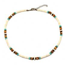 Men's Surfing Necklace, Brown Coconut Shell Necklace, Surfing Necklace, Shell Necklace, Unisex, Seashell Beach Necklace, Summer Accessory - Multicolor - View 12