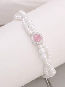 1 pieza Pulsera de perlas de alta definición, una colección de joyas de moda para regalo del Día de San Valentín - Pulsera - Ver 11