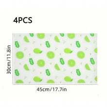 1/4 pièces Tapis réfrigérateur imperméables - anti-humidité, antidérapants, lavables, réutilisables. Fabriqués en matériau EVA, décorés d'un motif citron unique. Convient pour les réfrigérateurs et la décoration de cuisine. Peut également être utilisé comme tapis de réfrigérateur, tapis de tiroir, tapis d'étagère, dessus de table, tapis de meuble à chaussures et tapis d'armoire. Cadeau de la Saint-Valentin, articles ménagers, articles de cuisine, articles faits main - Multicolore - Voir 12