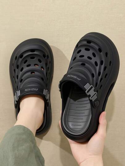 2026 New Hollow-Out EVA Slide Sandals For Men, Summer Outdoor Slip-On Beach Slippers