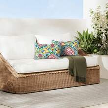 Pack Of 2 Outdoor Waterproof Pillow Covers ONLY, Square Decorative Double Printed Throw Pillow Cases For Patio Couch Porch Furniture - Đỏ Damask - Xem 11