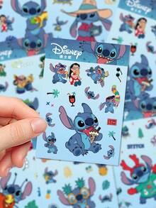 Disney 8张莉萝与史迪奇卡通贴纸，防水PVC卡通装饰贴纸，适用于行李箱、吉他、水瓶、手机壳、笔记本电脑、礼品等。 - 莉蘿與史迪奇 - 查看 9