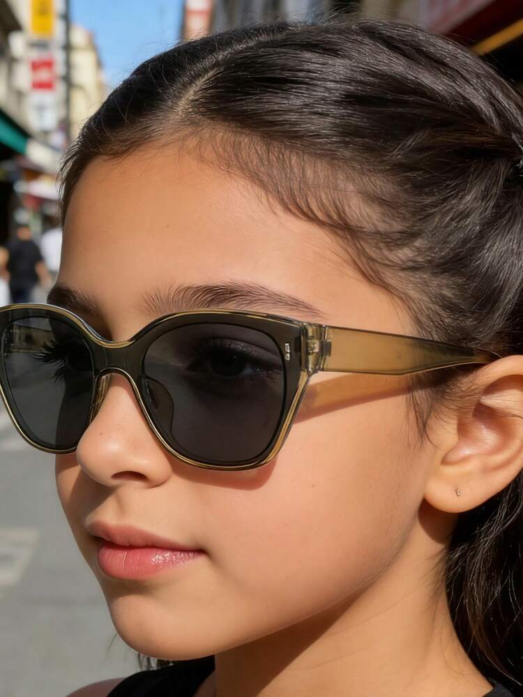 一套儿童时尚眼镜，经典简约风格，适合男孩女孩参加派对、节日、旅行、装饰、日常配饰、摄影道具等场合。 - 橄欖綠 - 查看 8