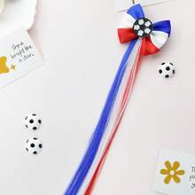 FIFA Football Theme National Flag Color Wig Clips, Fan Cheering Wig Accessories, Sports Event Decorative Hair Clips, Football Party Outfit Decorative Accessories, Multi-Country Flag Color Cheering Hair Clips, Football Enthusiast Theme Hairstyle Accessories, Club Cheering Atmosphere Hair Accessories, Sports Theme Viewing Hairstyle Decorative Clips - A - View 14