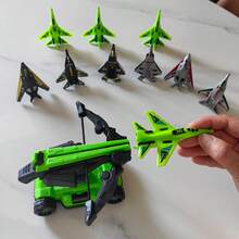 Kids Catapult Airplane Toy Set, Launching Fighter Plane, Suitable For Boys Social Interaction - Green - View 5