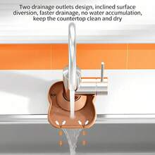 Silicone Kitchen Sink Splash Guard, Waterproof Faucet Base Cover, Anti-Water Stain Countertop Drain Mat - View 8