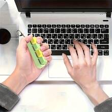 1个减压钥匙扣，键盘按键设计，成人指尖玩具，按压式钥匙圈，舒缓压力，集中注意力，放松身心 - 彩色 - 查看 5