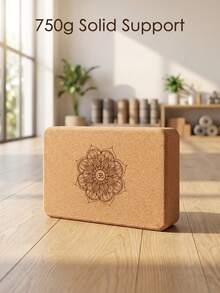 Cork Yoga Blocks With High-Density Support Non-Slip Yoga Block For Women Men Pilates Block With Rounded Edges Design Foam Bricks For Pilates Meditation Balance Stretching Deep Poses Dance Gym Home Yoga Equipment Workout Dance Essentials Accessory - Khaki - View 5