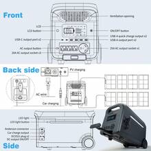 3000W (Peak 5000W) Portable Power Station - 2560Wh LiFePO4 Battery Power Generator, Super Fast Chaging Solar Generator, Emergency Power Source For Camping, Power Outage & Off-Grid, Home Emergency Backup, Outdoor Emergency Situations, UPS Function - US B Type Plug(110-127V) - View 9
