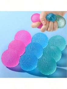 Best-Selling Item1/2/3/6/9pcs Mini Textured Stress Relief Ball: High Density Solid Soft Gel Toy, 1.6 Inch Small Sensory Fidget Toy, Suitable For Kids And Adults, Quiet Classroom Stress Relief Item, Malt Filling, Student Prize - 1 件 - 藍色 - 查看 13