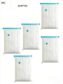 1/5/9/10 Pcs Jumbo Vacuum Storage Bags Set, Including 1 Manual Pump. These Bags Are Designed To Save Space, Provide Airtight Compression, And Protect Against Dust And Moisture - Multicolor - View 8