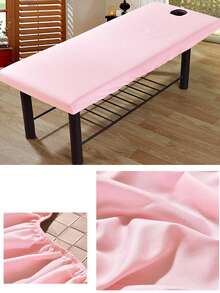 1 tấm ga trải giường massage, ga phủ giường massage có lỗ cho mặt, váy giường massage thân thiện với da, thích hợp sử dụng trong salon. - Nhiều màu - Xem 4