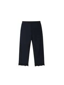 Annil Girls' High-Thread Count, High-Density Modal Soft Skin Breathable Elastic Capri Pants Yoga Pants - Black - View 2