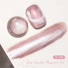 Mtssii 1 pièce 7 ml Vernis à ongles gel effet œil de chat Rose Garden, Vernis gel semi-permanent UV magnétique à paillettes Aurora pour ongles d'été, fournitures de manucure et de nail art DIY pour la maison et le salon - Multicolore - Voir 2