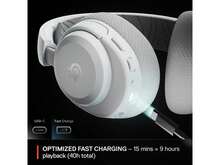 SteelSeries Arctis Nova 3P Wireless Multi-Platform Gaming Headset - Mobile App Control, 40 HR Battery, Neodymium Magnetic Drivers, 2.4GHz/Bluetooth, PS5, PS4, PC, Switch, Mobile - White - View 4