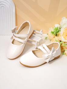 1 đôi giày Mary Jane màu trắng có nơ cho bé gái, kiểu dáng công chúa ngọt ngào cho mùa hè - trắng - Xem 6