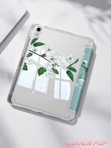 Cherry Blossoms Pattern Tablet Case Compatible With IPad Air 11-Inch M3 2025 / M2 2024, Air 5th Generation 2022 , (A16) 11 Inch 11th Generation 2025,Compatible With Samsung Galaxy Tab,Kindle Paperwhite 12th Gen 2024, Clear Back ,Fashion Pattern Protective Case,Autlueomatic Sleep And Wake-Up Function, Airbag Protection, Suitable For Gifts And Office Use - Multicolor - View 2