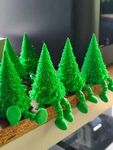 Movable Christmas Tree With Legs / Toy / New Year Souvenir! Office Desk Desk Office Supplies Office Accessories - A - View 2