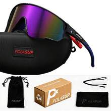 1 chiếc kính POLASUP Unisex thoáng khí, kiểu dáng đường phố, phong cách Bohemian, dự tiệc, punk, gọng oval phẳng cổ điển, kèm hộp đựng cứng, khăn lau, túi đựng và dây đeo, bộ quà tặng. - Nhiều màu - Xem 9