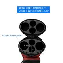 Oval - Red - GSE Games and Sports Expert 2x2 Deluxe Hard Billiard Pool Cue Stick Carrying Case (Several Colours Available) - Ovalado  Borgoa - Ver 5