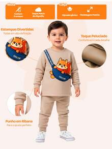 Set Of 5 Baby Boy Fleece Sets - 5 Jackets + 5 Pants - 彩色 - 查看 2