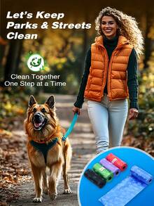 1 Roll/15pcs, 6 Rolls/90pcs, 8 Rolls/120pcs, 10 Rolls/150pcs, 20 Rolls/300pcs, 30 Rolls/450pcs Pet Waste Bags, Dog Poop Bags, Leak-Proof And Convenient Dog Outdoor Waste Cleanup Bags, Easy To Clean - Multicolor - View 9