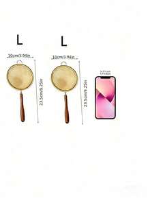 Rây bột bằng thép không gỉ 304, lưới lọc sữa đậu nành gia dụng, rây lọc mịn, rây thức ăn bổ sung cho trẻ em. - Vàng - Xem 10