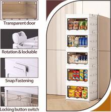 5-Tier Stackable Plastic Storage Bins - 23QT Stackable Storage Bins - Closet Organization And Storage, Suitable For Bedroom, Organization And Storage Boxes For Study, Toy Room, Office - Trắng 1 - Xem 4