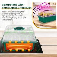 16pcs Seedling Propagation Kit - Includes Seedling Tray With Adjustable Humidity Dome, Suitable For Seed Germination And Seedling Cultivation (12 Cells Per Tray) - A - View 7